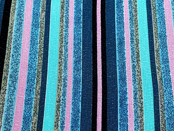Taffy Candy Stripe Barkcloth Vintage Fabric Yardage Old Stock 1950's 5YDS Avail.