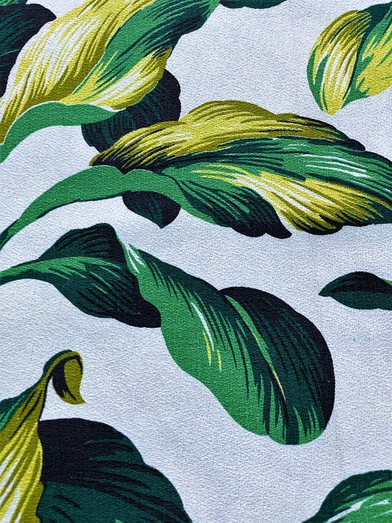 ELECTRIFIED INTOXICATING Beverly Hills Hotel Tropical EXPLOSION! Barkcloth Vintage Fabric 4YDS Avail.