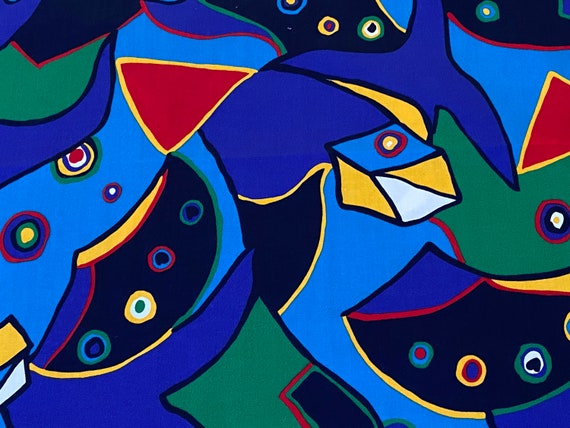 Iconic Abstract 80's POP ART Incarnate Vintage Fabric Yardage 4YDS Avail.