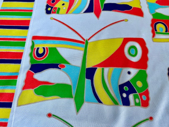 Crazy FUN 50's Butterfly MOD Kaleidoscope Vintage Fabric Unused Yardage 4YDS Avail.