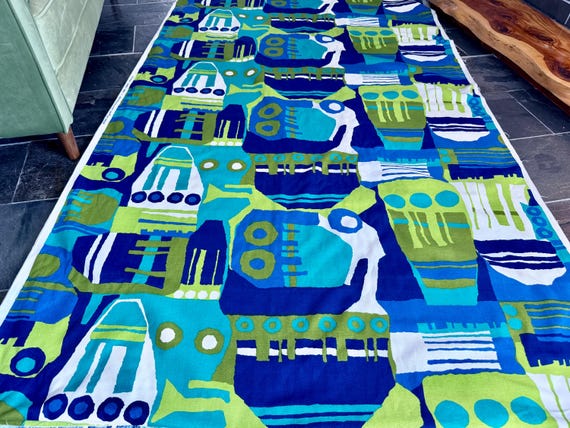 1960’s Bauhaus SWANK Outrageous COSMIC Danish Mid CenturyBarkcloth Era Vintage Fabric 12YDS Avail.
