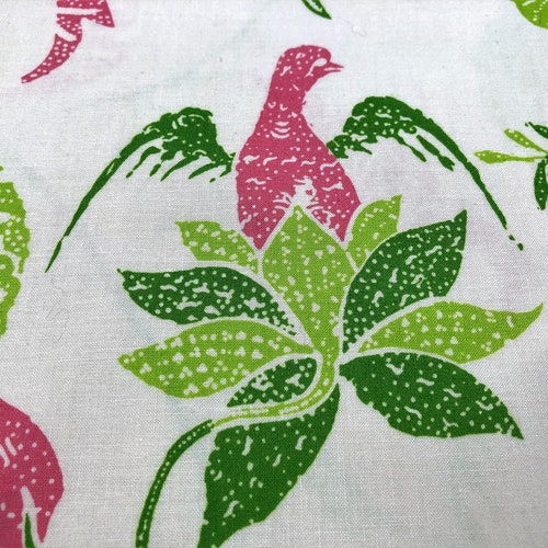 Boho Chic 1960's Hippie Barkcloth shops Era Vintage Fabric Upholstery Palm Beach Style 23YDS Avail.