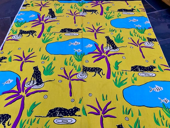 80’s Baby COPACABANA 1987 Key West Jungle Print Vintage Fabric Old Stock Yardage 2 Avail.