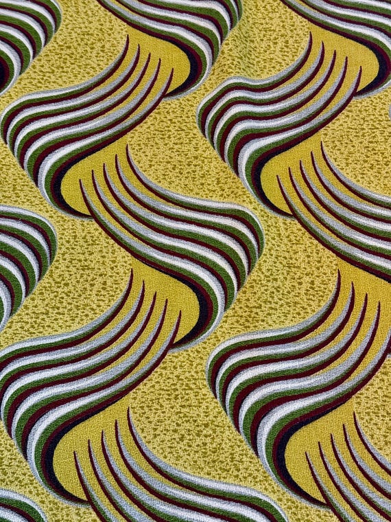 40’s DECO Heywood Wakefield Vibes! Design Aurora Abstract Barkcloth Vintage Fabric