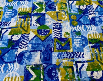Kalifornien Hawaii 70er Zeitgenössischen Vintage-Stoff Leinen Polsterstoff Vorhang Meterware 30YDS Verfügbar.