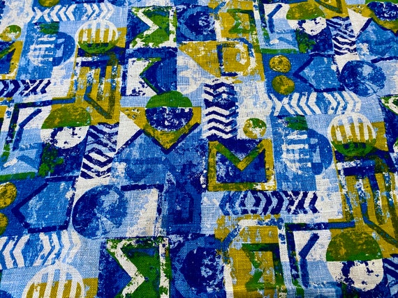 California Hawaii 70's Contemporary Vintage Fabric Linen Upholstery Drapery Yardage 30YDS Avail.
