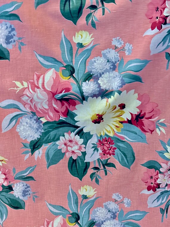 Nanas Cottage Vintage Drapery Panel Perfect for Old Fashioned Shabby Chic Style