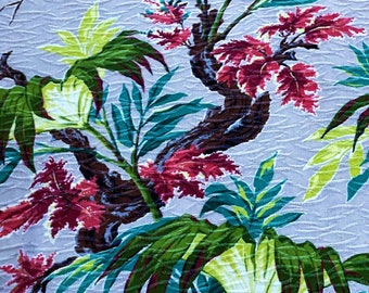 1940年代の花柄樹皮布ファブリックパネル - Etsy 日本