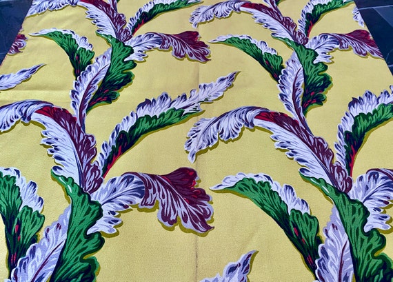BANANA'S for BARKCLOTH 1.9YDS 30's Art Deco Miami Beach Hotel Style Vintage Fabric