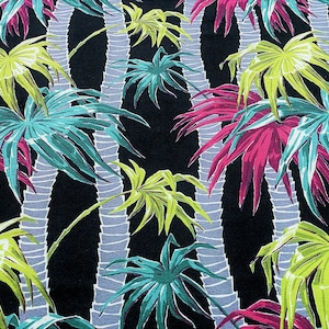 Glitz & Glam of South Beach Barkcloth Vintage Fabric Art Deco Drape Curtain