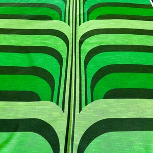 Multitude of Limes & Grassy Greens 1970’s Op Art Upholstery High Design Vintage Fabric 19YDS Avail BTY
