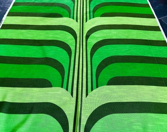 Vielzahl von Limes & Grassy Greens 1970er Jahre Op Art Polsterung High Design Vintage Fabric 19YDS Avail BTY