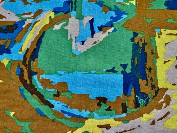 Design PRISMA Cohama Textile ART 60's 70's Contemporary Abstract Movement Vintage Fabric