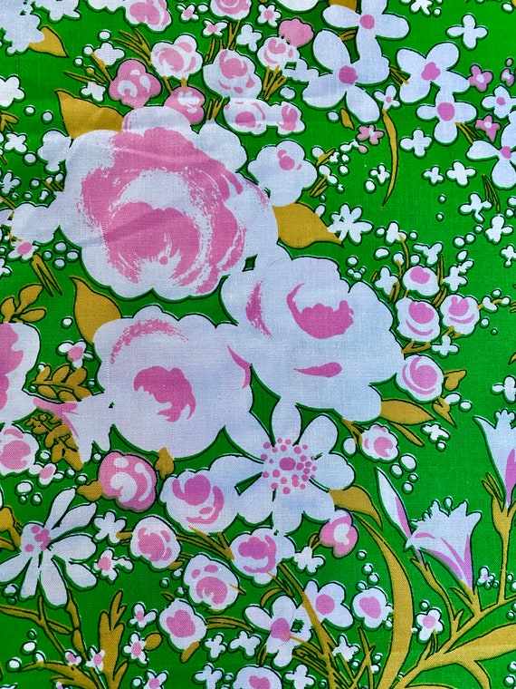 Vera Neumann meets Laura Ashley Circa 1968 Sophisticated Flower Power 4YDS Avail.