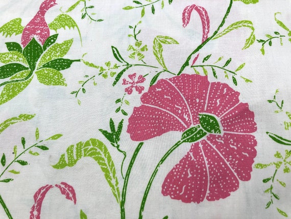 Boho Chic 1960's Hippie Barkcloth Era Vintage Fabric Upholstery Palm Beach Style 23YDS Avail.