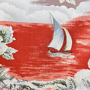 Seidentuch Hoffman Hawaiianische Borkentuch-Ära aus den 50er Jahren