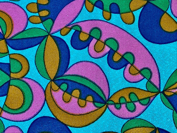 60's Magical World of CRAZY Candy COLORED Psychadelic GADGETS Vintage Upholstery Fabric