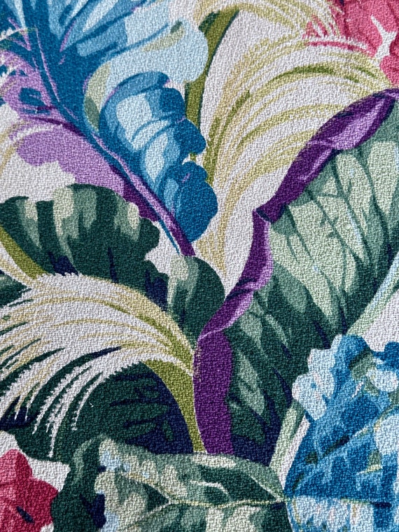 1930's Miami Beach Design Samoa Tropical Barkcloth Vintage Fabric Curtain Drape for Home Decor 2 Avail.