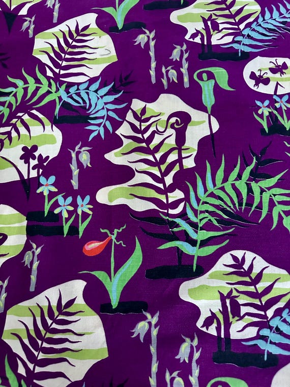 1940's Goodall Fabrics BEETLEJUICE VIBES Biomorphic Vintage Upholstery Fabric 8YDS Avail.