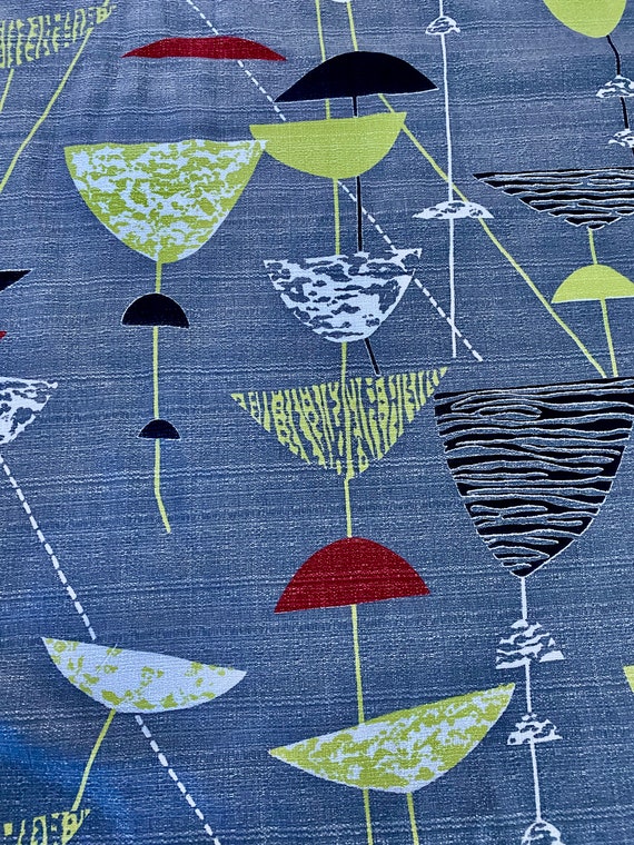 1951 Design Calyx by Lucienne Day Atomic Surrealism Barkcloth Vintage Fabric 10YDS Avail.