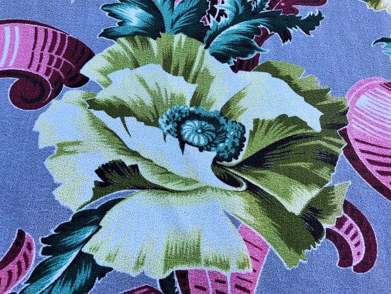 Jewel of South Beach Barkcloth Vintage Fabric Drape Curtain Iconic Tropical Style! 2 Avail.