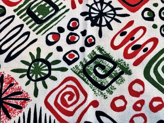 Space Age SPIRALS Barkcloth Vintage Fabric Drapes Mid Century ATOMIC Tiki Allure! 4 HUGE Drapes Avail