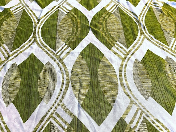 70's Orbs Surfboard Atomic Shapes Mid Century Vintage Fabric Synthetic Scandinavian for Home Decor Upholstery