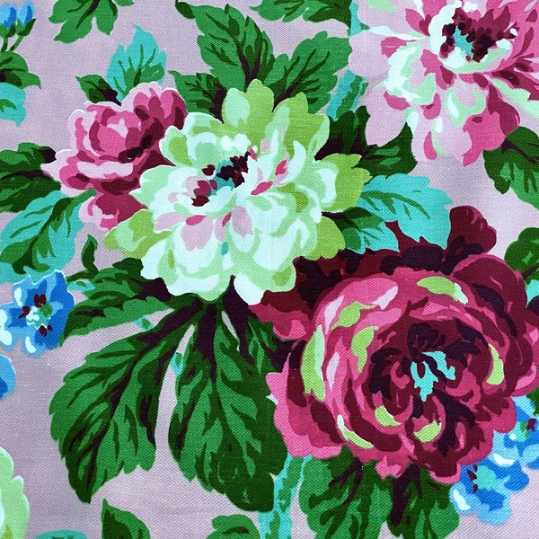 Tela vintage Stafford Barkcloth rosa para tapicería, diseño Waverly Bonded Glam Hollywood de los años 30, 5 yardas disponible.