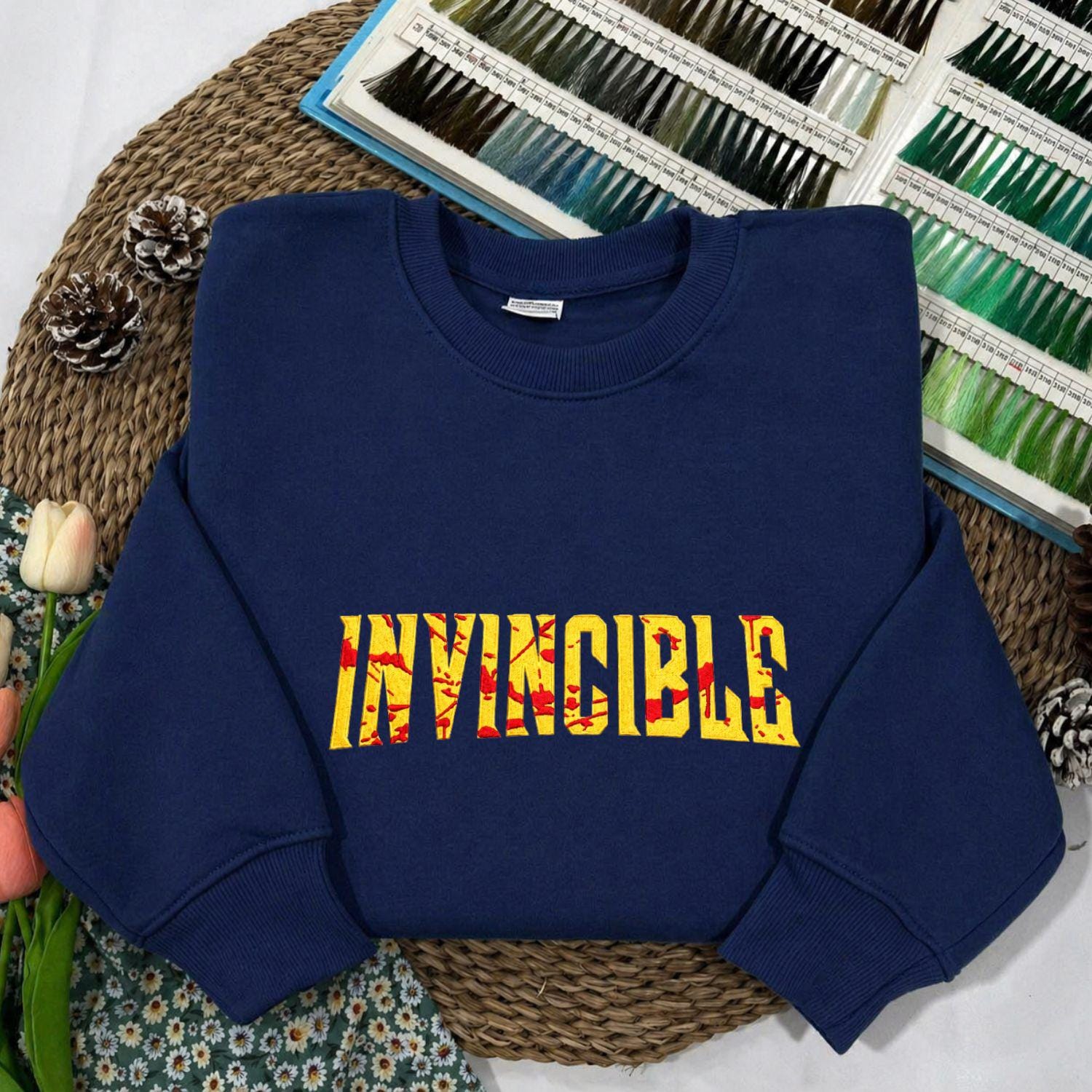 Invincible Embroidered Hoodie - Etsy