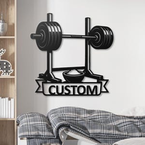 Custom Weightlifting Metal Sign: Personalized Home Gym Decor