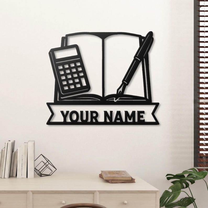 Personalized Accountant Name Sign: Custom Metal CPA Office Decor , - Etsy