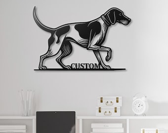 Custom German Shorthaired Pointer Metal Sign Hunting Dog Wall Decor Dog Lover Gift ,