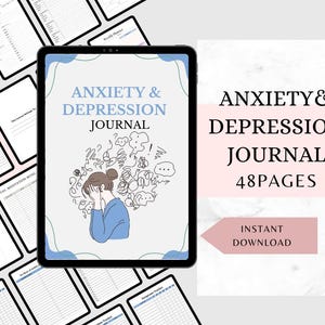 Mental health journal bundle printable,Digital Mentalhealth planner,Wellness workbook,Therapy worksheet,Anxiety management,Self care tracker