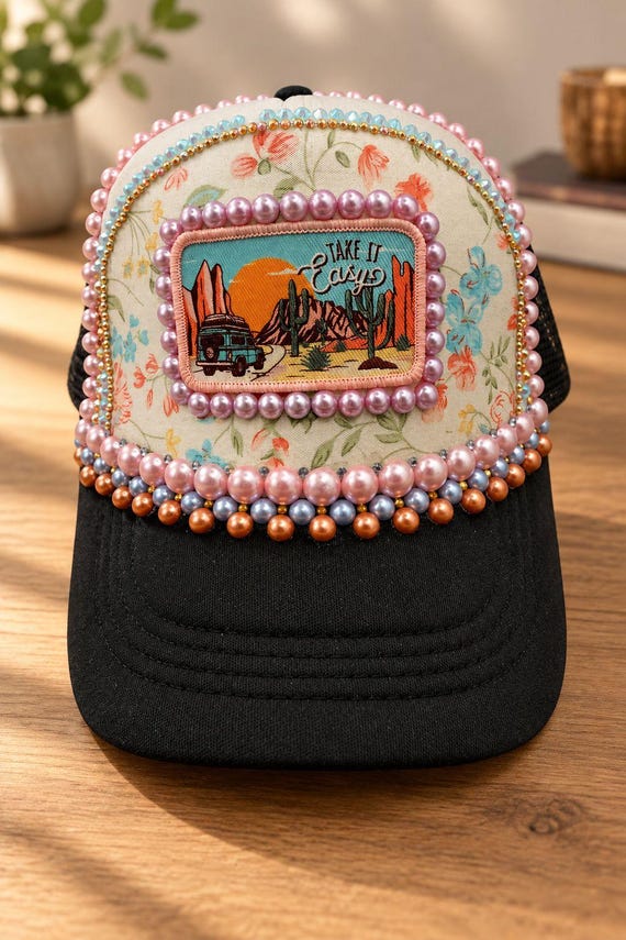 Boho Floral Festival Junk Hat