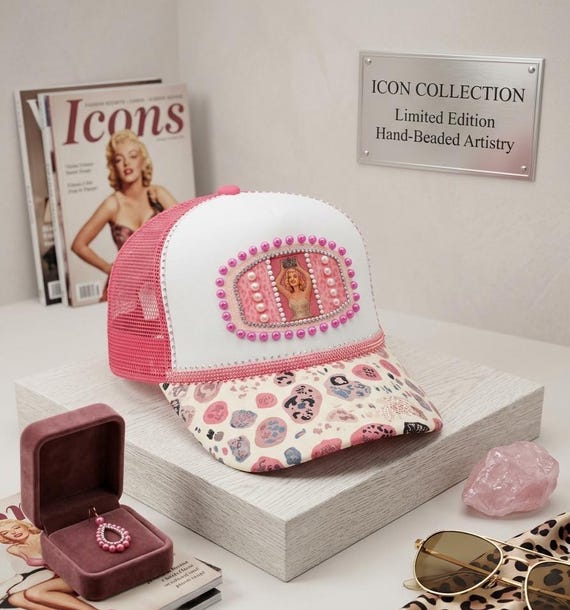 Custom Rhinestone Marilyn Monroe Junk Hat