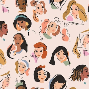 Princess Cross Stitch Pattern | Modern Disney Princess PDF Embroidery | Digital Download | Beginner Friendly Needlework | Disney Princess