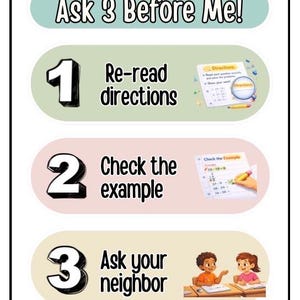 Executive Functioning Classroom Posters & Task Cards | Independent Work Routine Visuals image 4