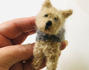 Yorkshire Terrier knitted in mohair