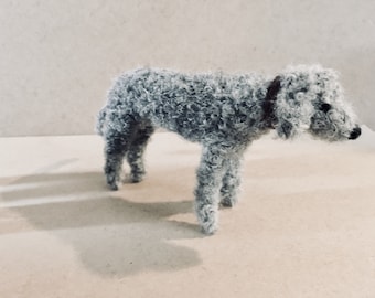 Bedlington Terrier knitted dog made to order