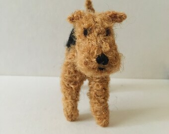 Welsh Terrier knitted dog (Black and Tan) Ready to go!