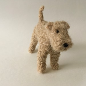 Mohair tricotado Lakeland wheaten terrier feito sob encomenda