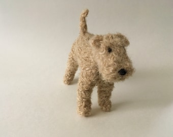 Mohair knitted wheaten terrier