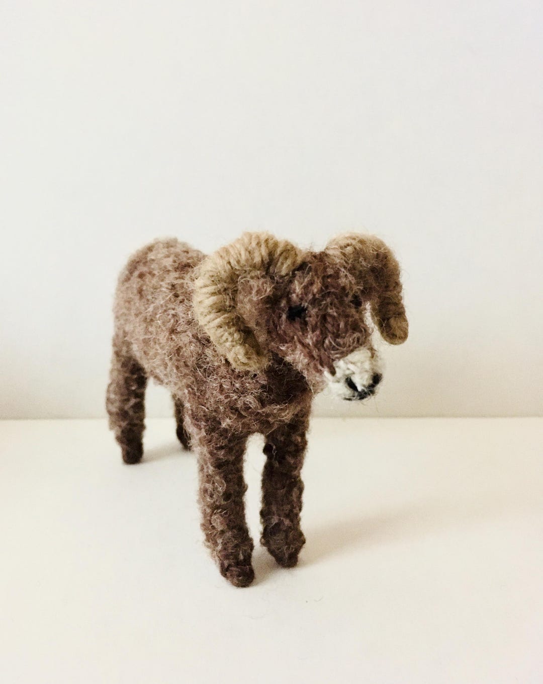 Ready to Go! Aries the Little Bighorn Ram Knitted in Mohair and Wool - Etsy