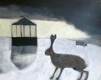 Hare print 'Shelter from the Storm’ (2 sizes)