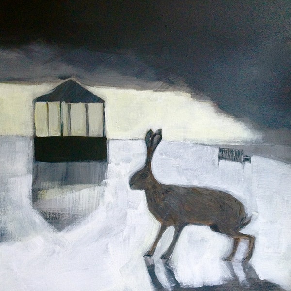 Hare print 'Shelter from the Storm’ (2 sizes)