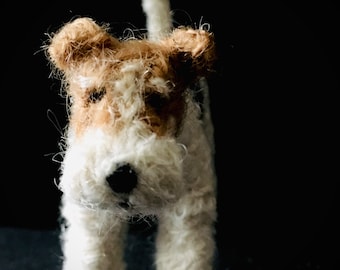 Wire Fox Terrier knitted dog