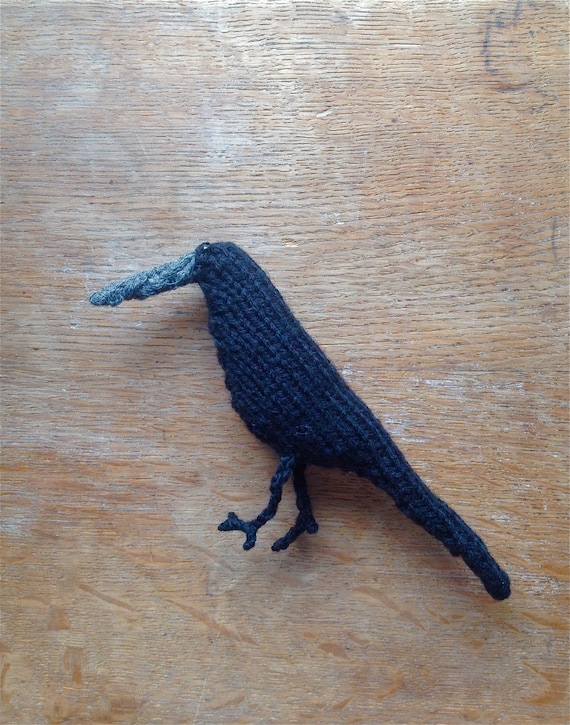 Knitted Crow - Etsy