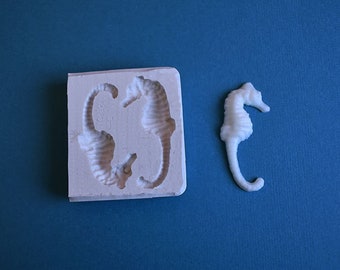 Top quality silicone mold 2 hippocampus prints 4 cm