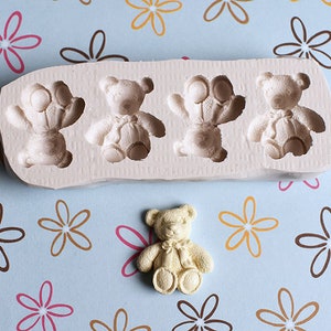 Teddy bear silicone mold for scrapbooking creative hobbies