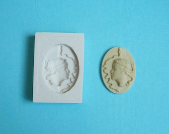 Corsican silicone mold with Moor's head and oval base